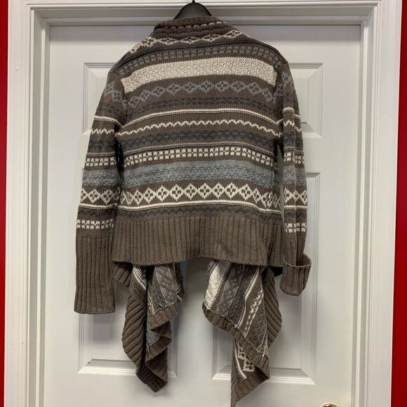 Willi Smith Texture Knit Waterfall Cardigan sz L - Picture 4 of 4